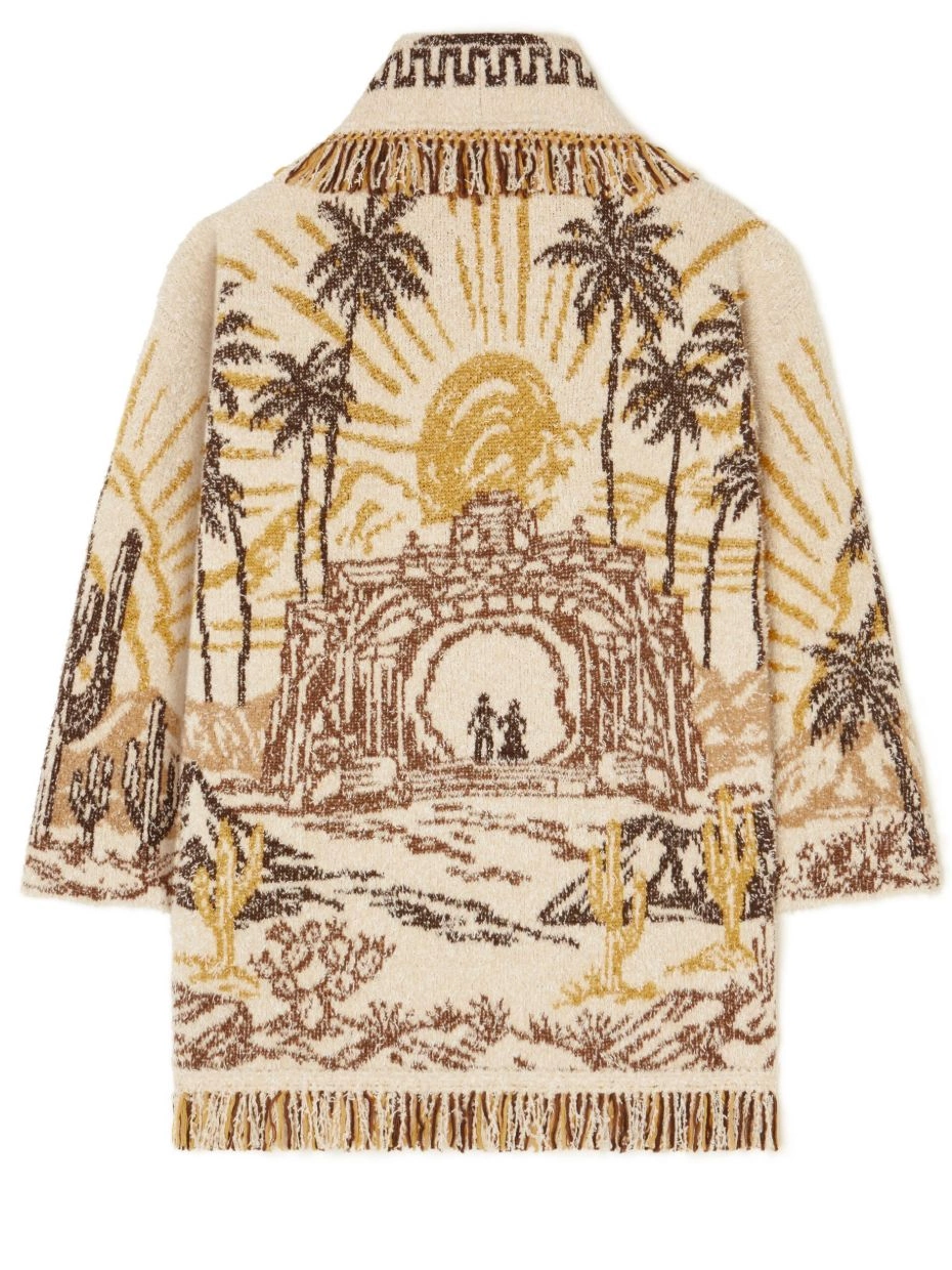 Affordable cardigan Women patterned-jacquard fringed-edge Alanui 0402